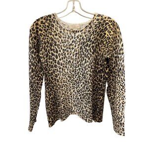 Mainbocker womens sweater cashmere animal print med